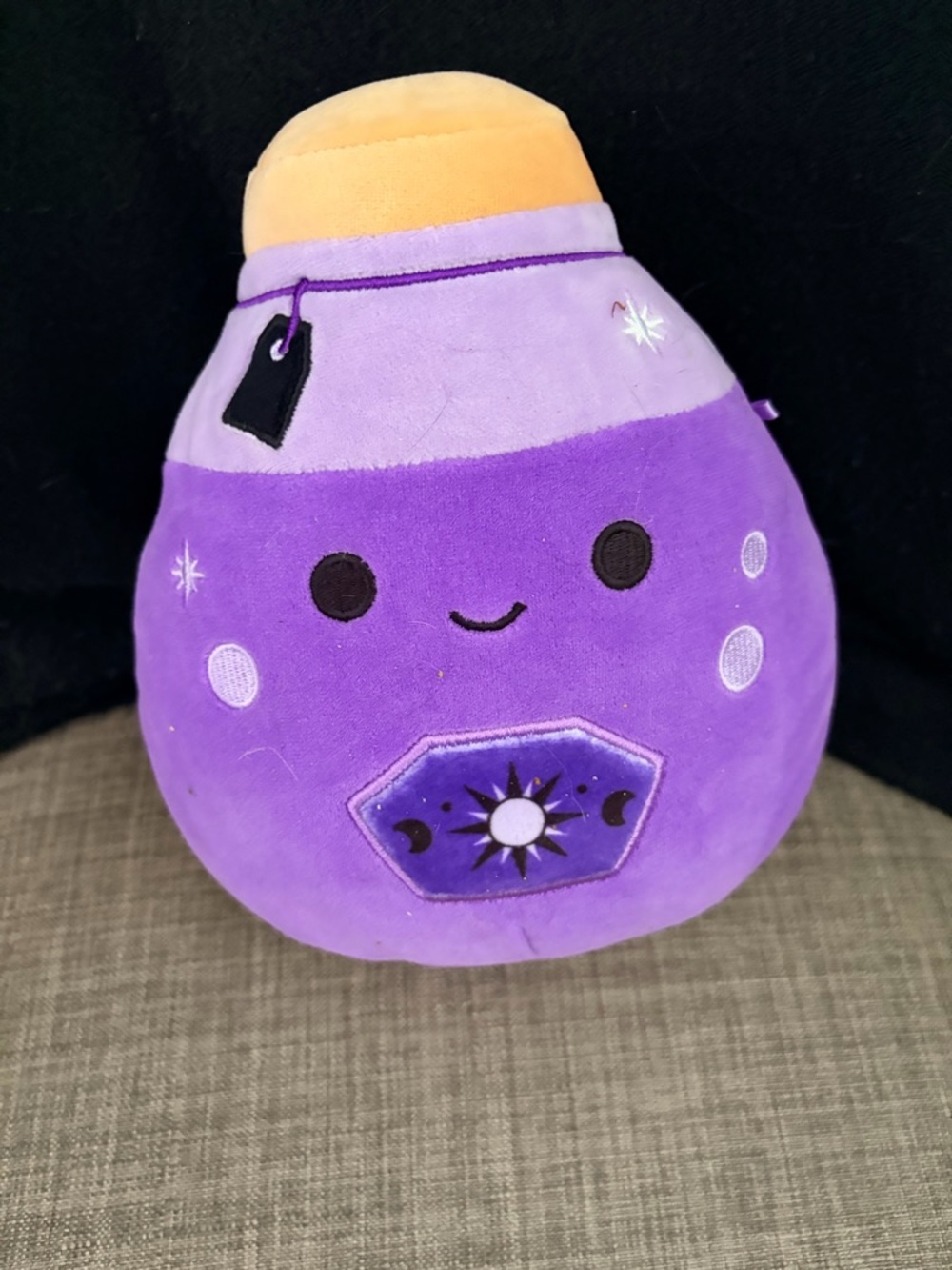 Squishmallows Kensington Neon Purple Potion Bottle. 8 inches.